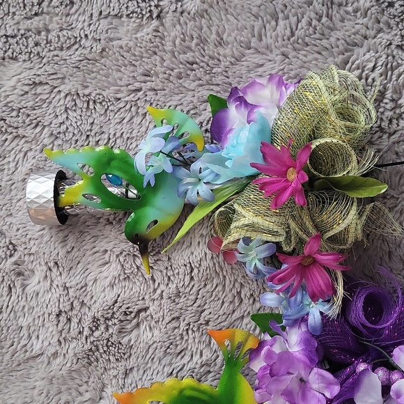 GREEN Blue Hummingbird Solar Lights Grave Markers Spring Summer Outdoor - Picture 5 of 17